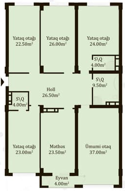 Selenium city, 5 otaqlı mənzil, 204 kvm