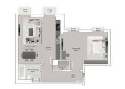 Knightsbridge Residence White City 2 ком, 80,40 кв.м.