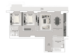 Knightsbridge Residence White City 3 комнаты, 100,90 кв.м.