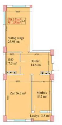 2 rooms, 94.45 sq.m. - 2