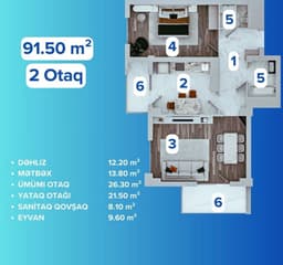 Хемсе Палас 2 комнаты, 91,50 кв.м.