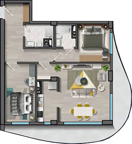 3 otaq, 142.30 kv.m. - 2