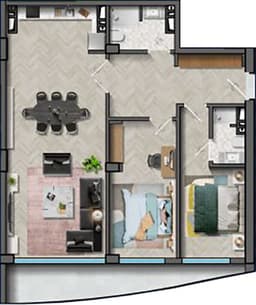 3 комнаты, 143,90 кв.м.