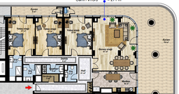 4 otaqlı mənzil, 271 kvm