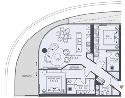 125.04 kvm, 3 otaqlı mənzil