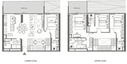 204.9 kvm, 5 otaqlı duplex mənzil