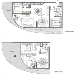 222.3 kvm, 5 otaqlı duplex mənzil
