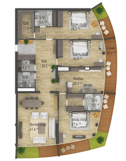 Dream Tower h 4 комнаты 240,00 квм