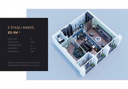 Kristal Towers a 2 комнаты 93,40 квм