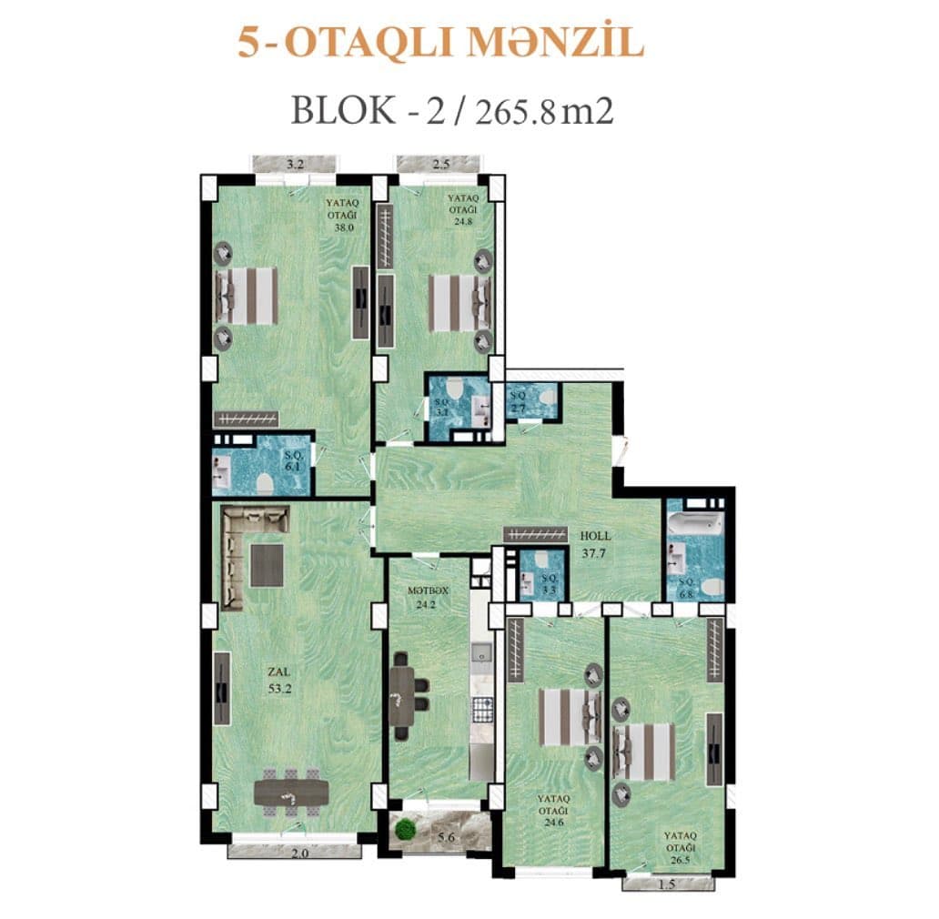 28Residence 4 otaq 265,80 kv.m.