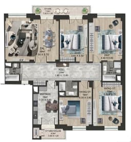 Majestik Palace j 4 комнаты 162,00 квм