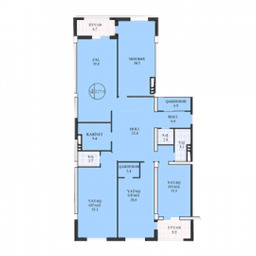 4 комнаты, 227,6 кв.м.