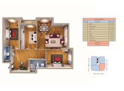 Zumrud Residence 3 комнаты 139,50 квм