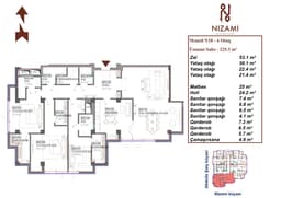 Nizami Boutique House 4 комнаты 225.30 квм