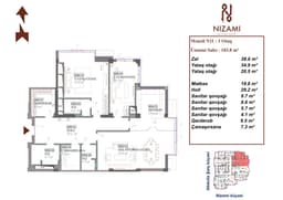 Nizami Boutique House 3 комнаты 183.80 квм