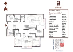 Nizami Boutique House 4 комнаты 192.20 квм