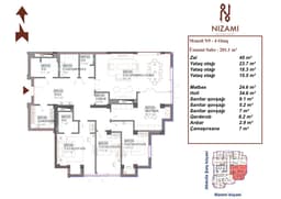 Nizami Boutique House 4 комнаты 201.10 квм