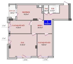 Grand Plaza 3 комнаты 124,50 квм