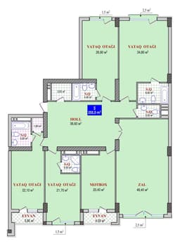 Grand Plaza 5 комнаты 255,00 квм