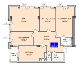 Grand Plaza 4 комнаты 148,90 квм