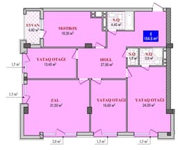 Grand Plaza 4 комнаты 154,50 квм