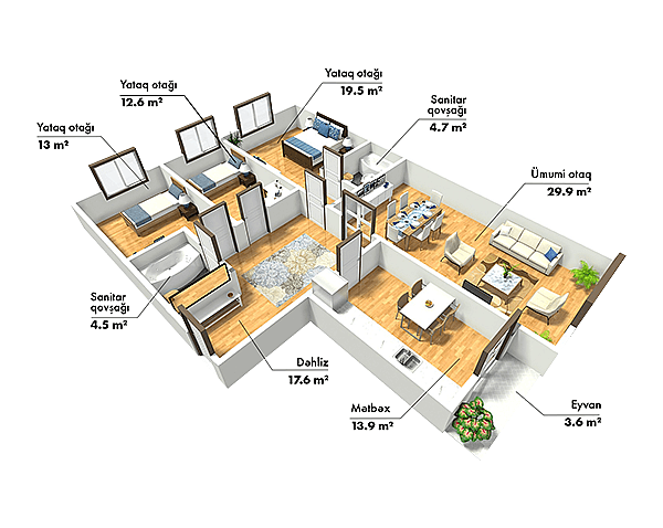 SkyHome 4 otaq 120.40 kvm