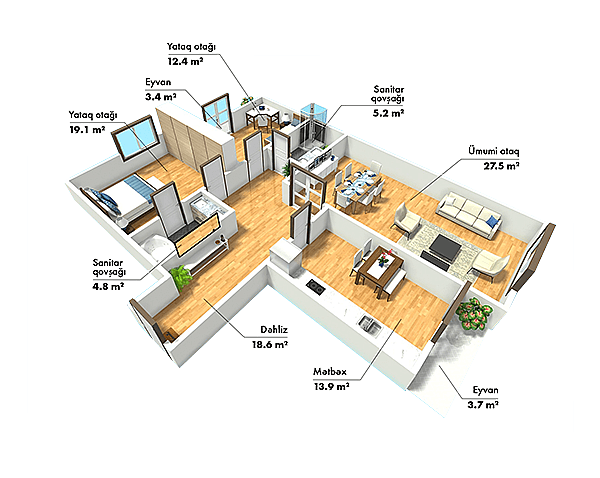 SkyHome 3 otaq 109.80 kvm