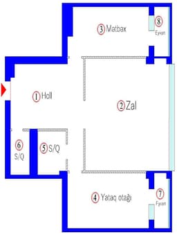 Baku Galaxy Park 2 комнаты 107,60 квм