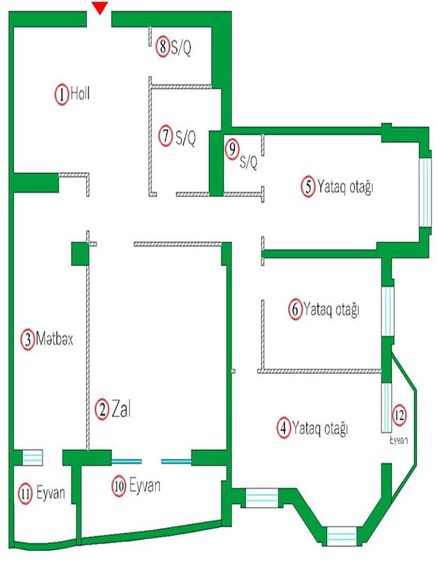 Baku Galaxy Park 4 комнаты 185,51 квм - 2