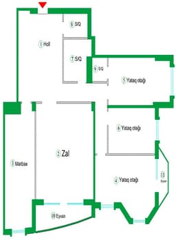 Baku Galaxy Park 4 комнаты 178,05 квм