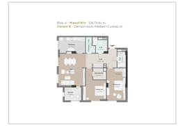 Nizami city, 3 комнаты, 128,74 кв.м.