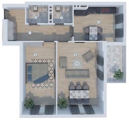 2 комнаты, 98,91 кв.м.