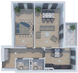 2 комнаты, 97,93 кв.м.