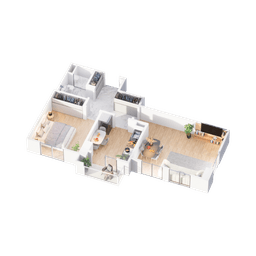 Park Yasamal 2 комнаты 64,40 квм