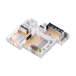 Park Yasamal 2 комнаты 61,50 квм