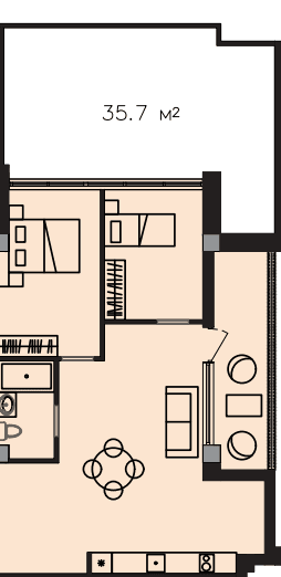90.1 kvm, 3 otaqlı mənzil