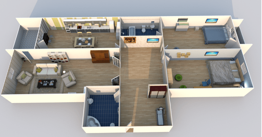 Bakı - Cənub Qapısı 3 otaqli 138,64 kvm