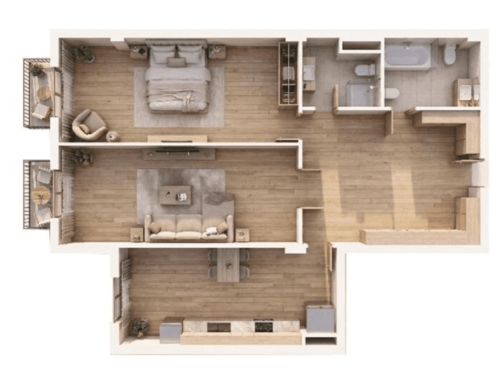 2-room apartment, 109 sq.m