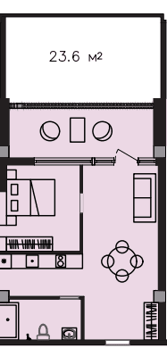 71.10 kvm, 2 otaq studio mənzil