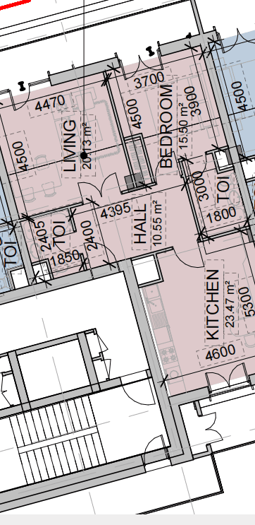 90.14 kvm, 2 otaqlı mənzil