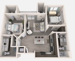 2 комнаты, 84 кв.м.